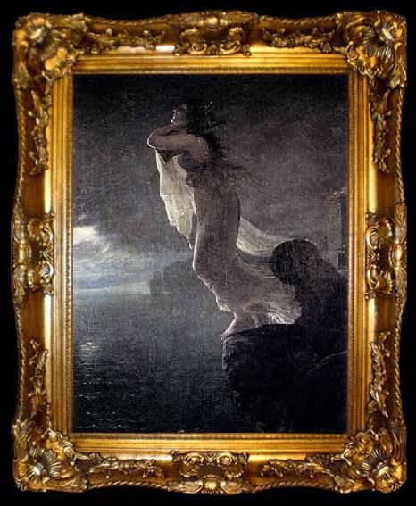 framed  Baron Antoine-Jean Gros Sappho at Leucate, ta009-2